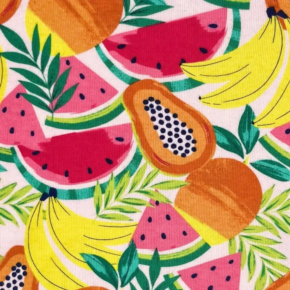 Janie & Jack 6 - 12 Months Pajamas Baby Good Night Fruit Print Set 100% Cotton